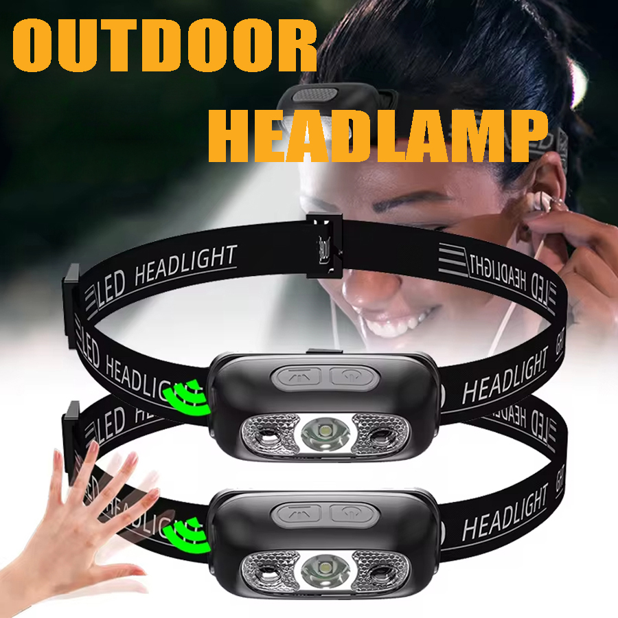 Motion Sensor Outdoor - Lampe frontale à lumière forte, Portable,