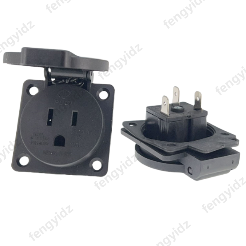 Outdoor Lighting No Outlet - Noir 125V 15A 20A IP44 CE