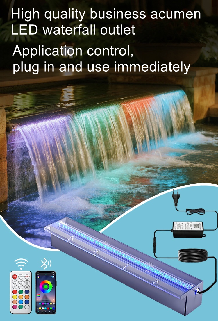 Outdoor Lighting No Outlet - Cascade acrylique décorative pour cour, rideau