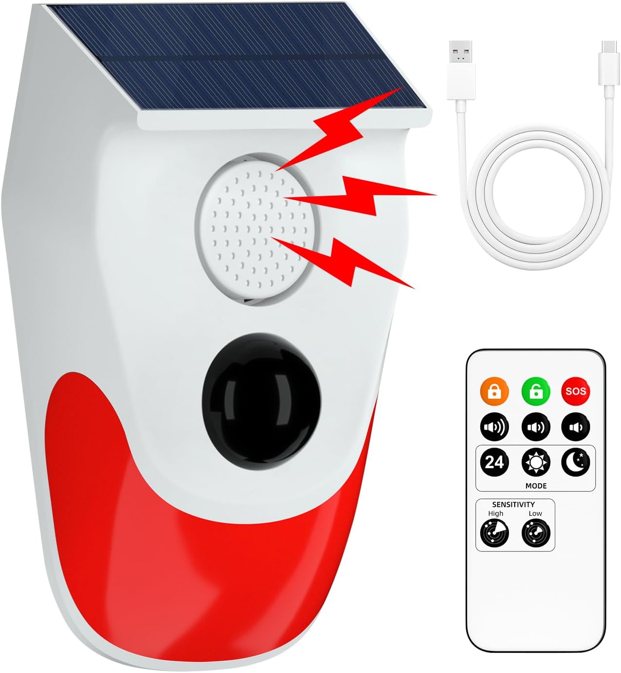 Photocell Outdoor Lighting - Alarme extérieure de capteur de mouvement