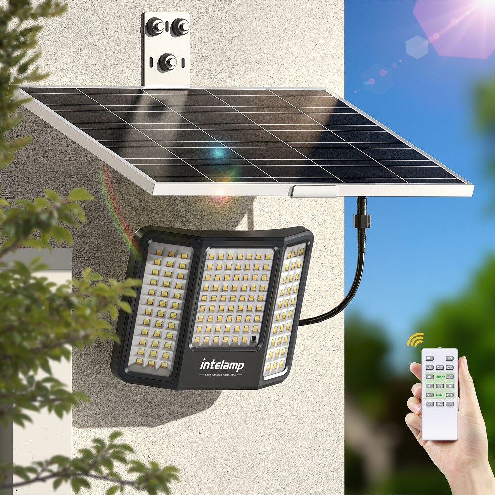 Outdoor Lighting Dusk To Dawn - Projecteurs solaires intelamp 2000LM 20000mAh 3