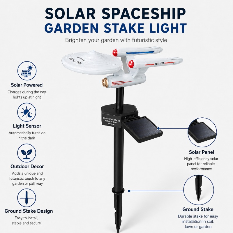 Outdoor Lighting Company - Lampe solaire de jardin Star Trek