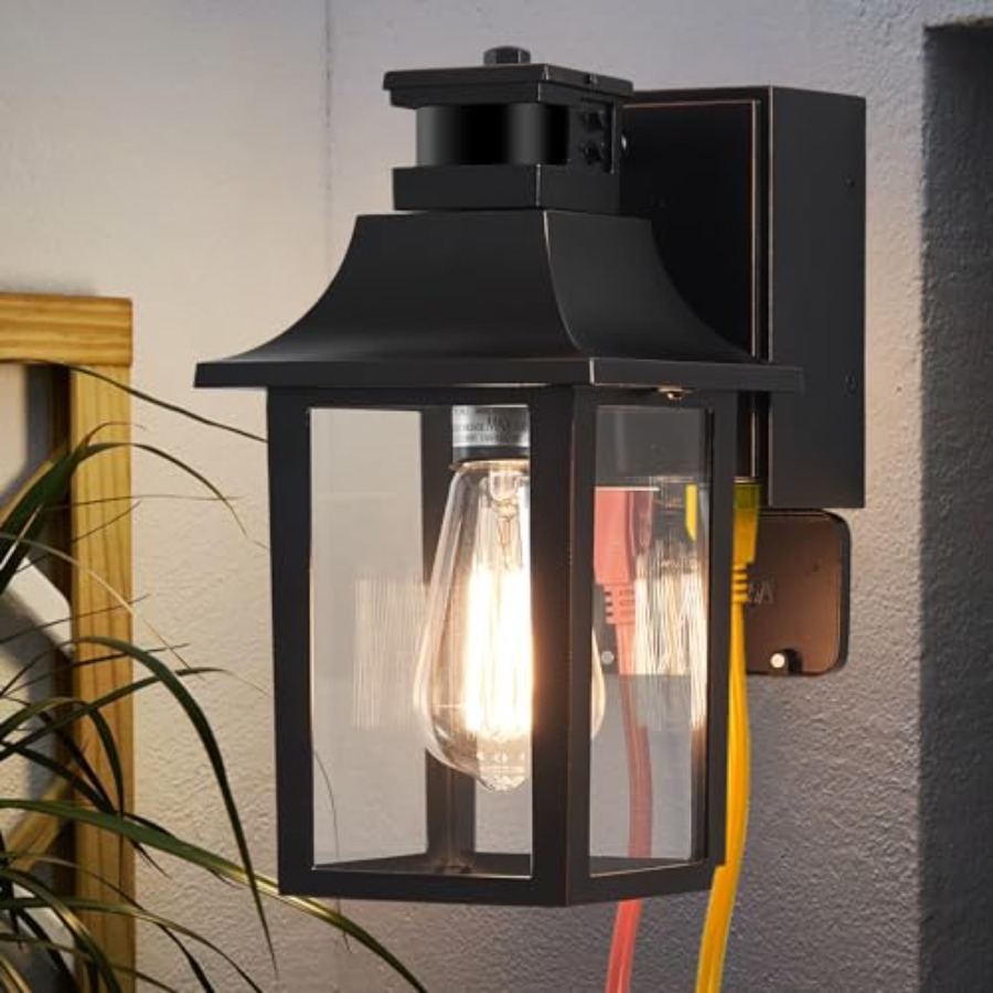 Outdoor Lighting No Outlet - Lumière de porche avec prise GFCI,