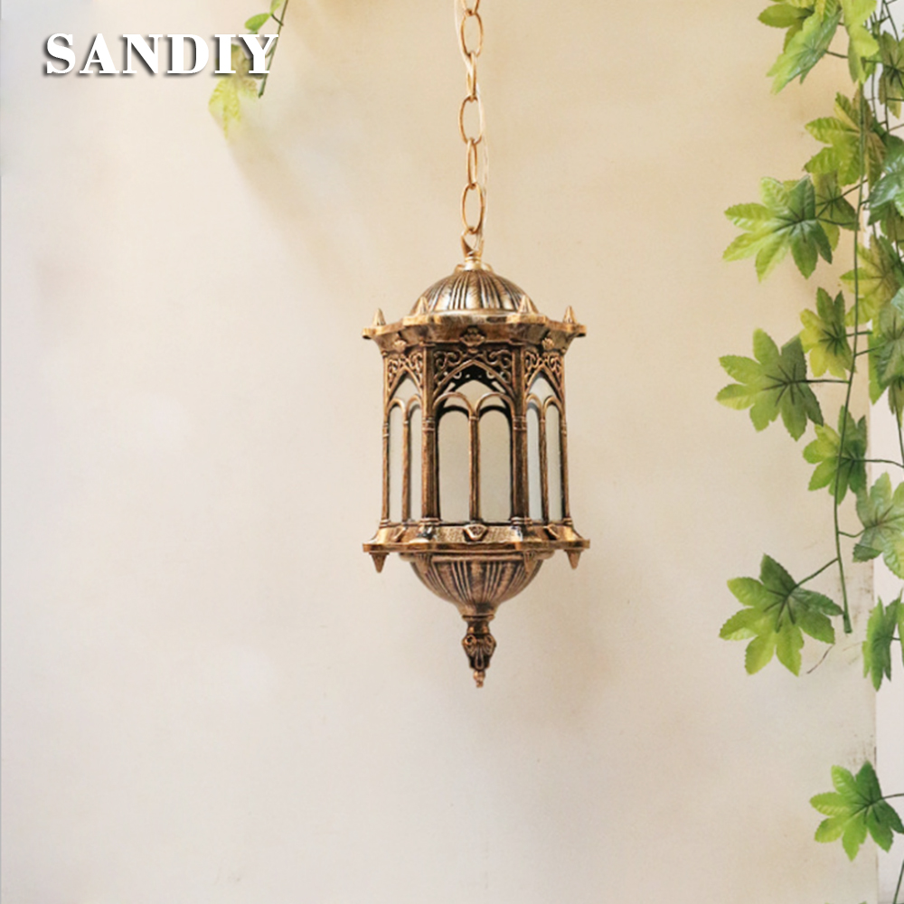 Outdoor Lighting Restaurant - SANDIY lampe à suspension extérieure rétro