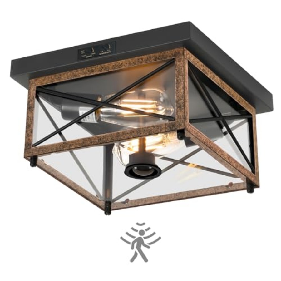 Motion Sensor Outdoor - Plafonnier extérieur avec détecteur de mouvement,