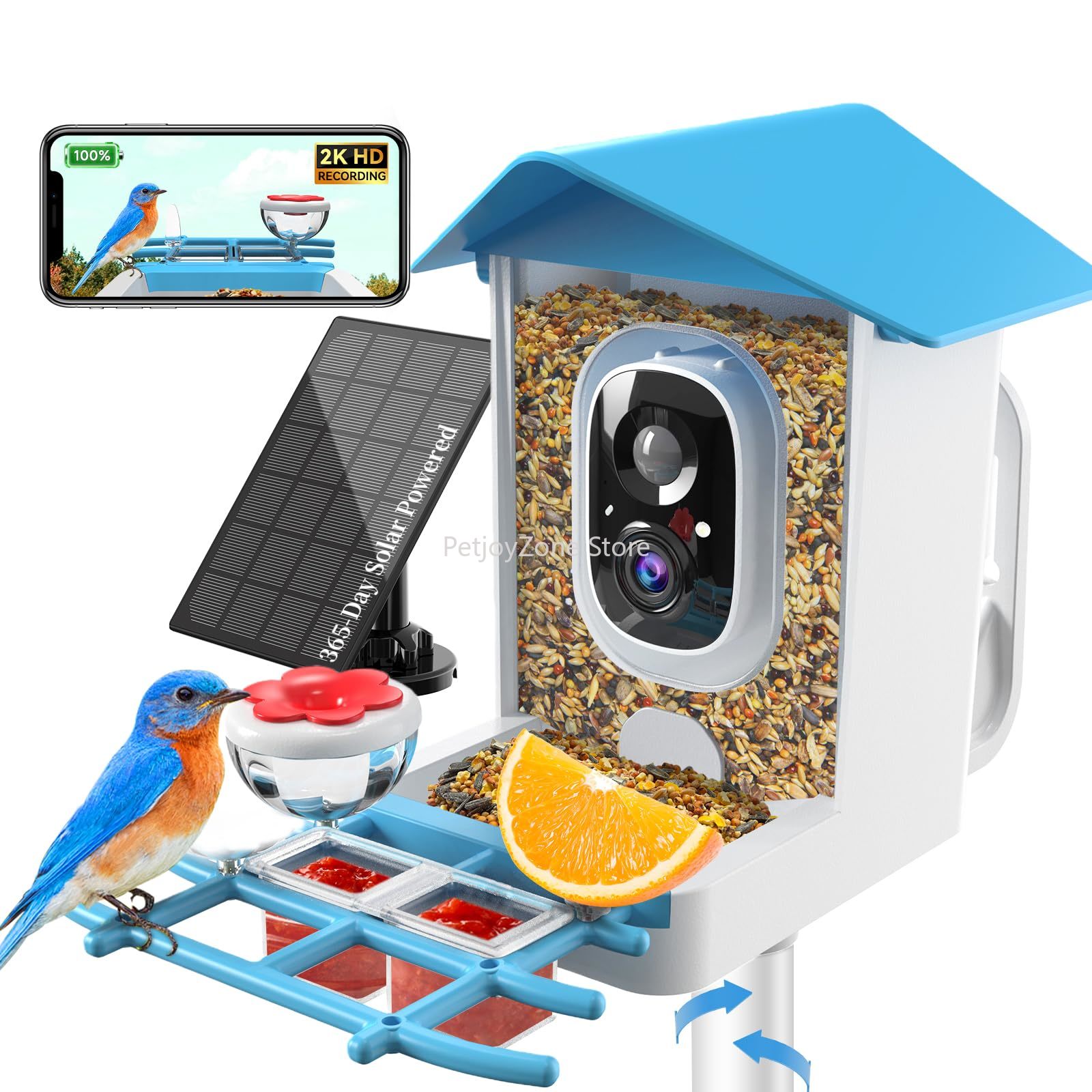 Motion Sensor Outdoor - Caméra d'alimentation pour oiseaux intelligente 2K