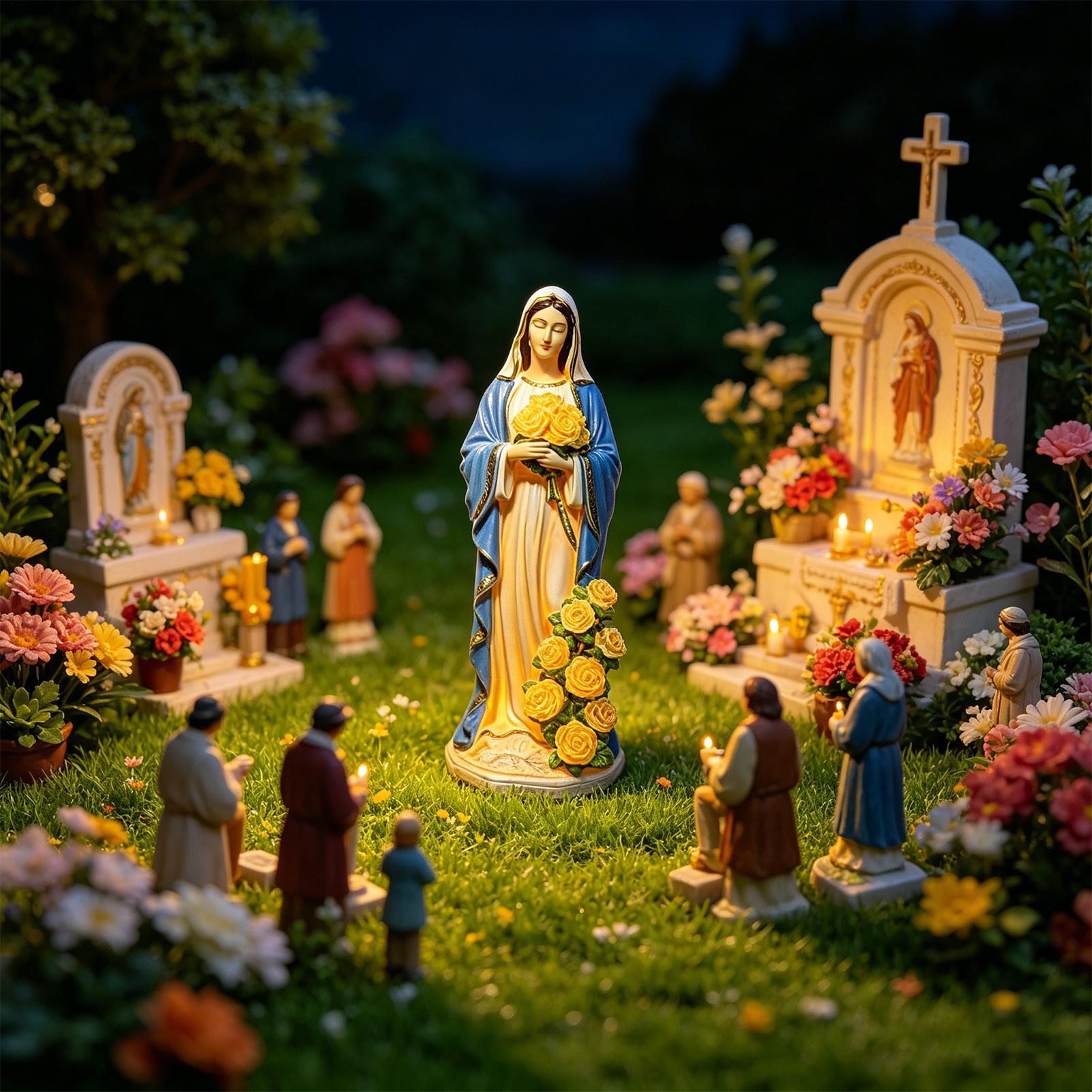 Statue solaire de la Vierge Ma - Photocell Outdoor Lighting avis et prix