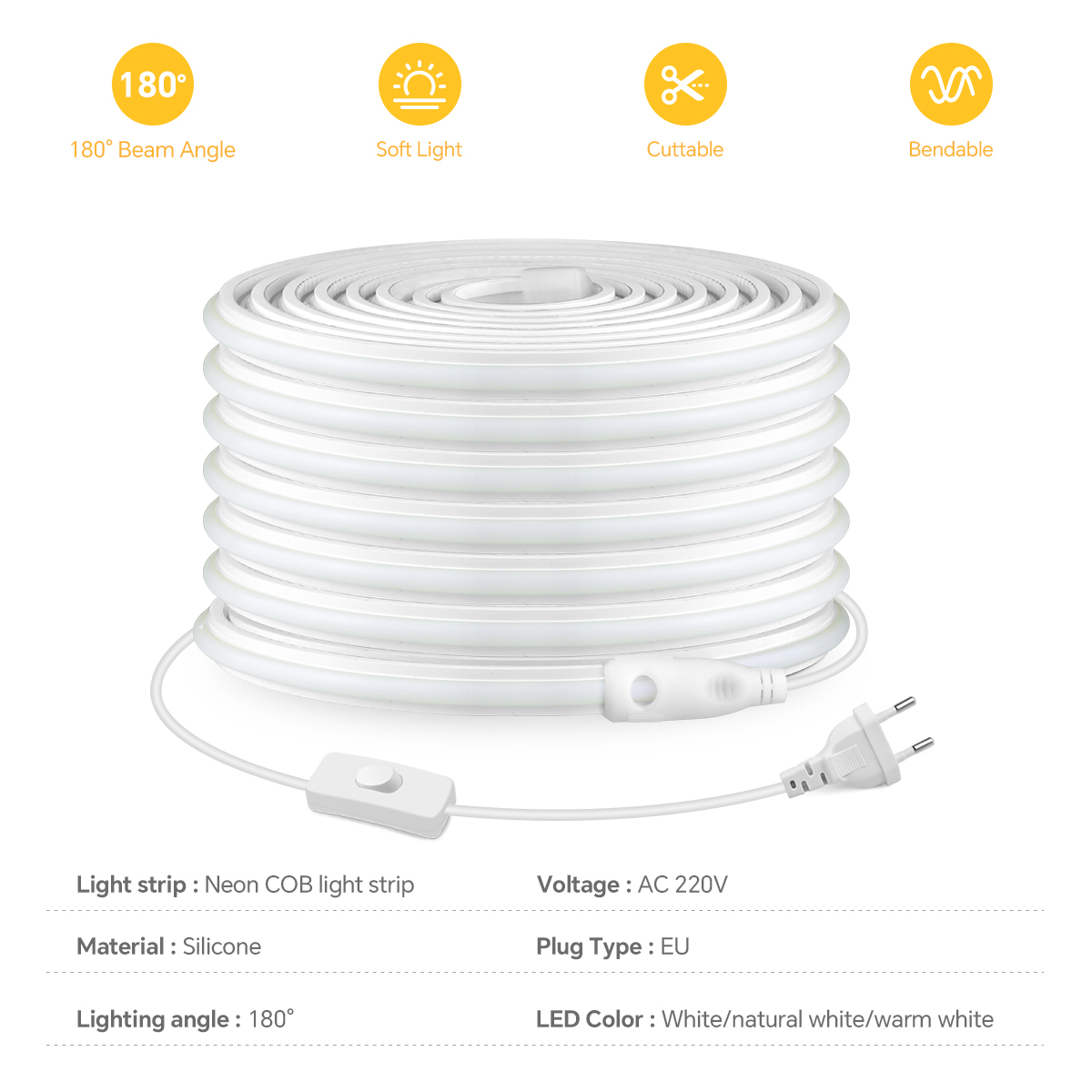 Bande LED COB 220V, haute dens - Outdoor Lighting Restaurant avis et prix