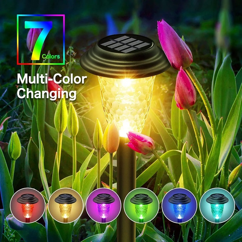 Lampe solaire à changement de  - Outdoor Lighting Dusk To Dawn avis et prix