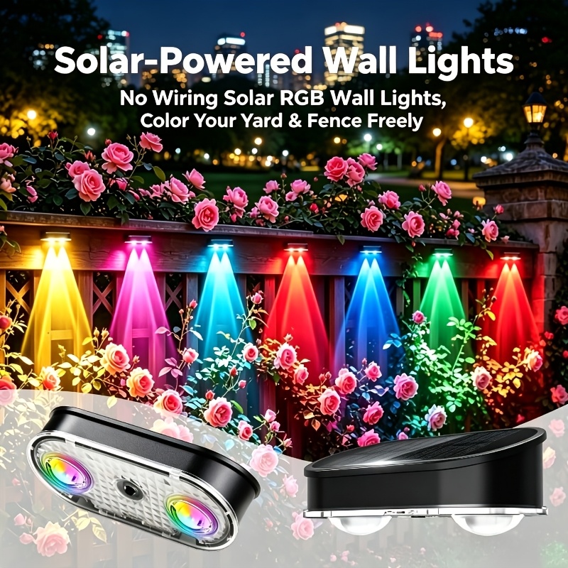 Lampe solaire RGB pour clôture - Outdoor Lighting Dusk To Dawn avis et prix