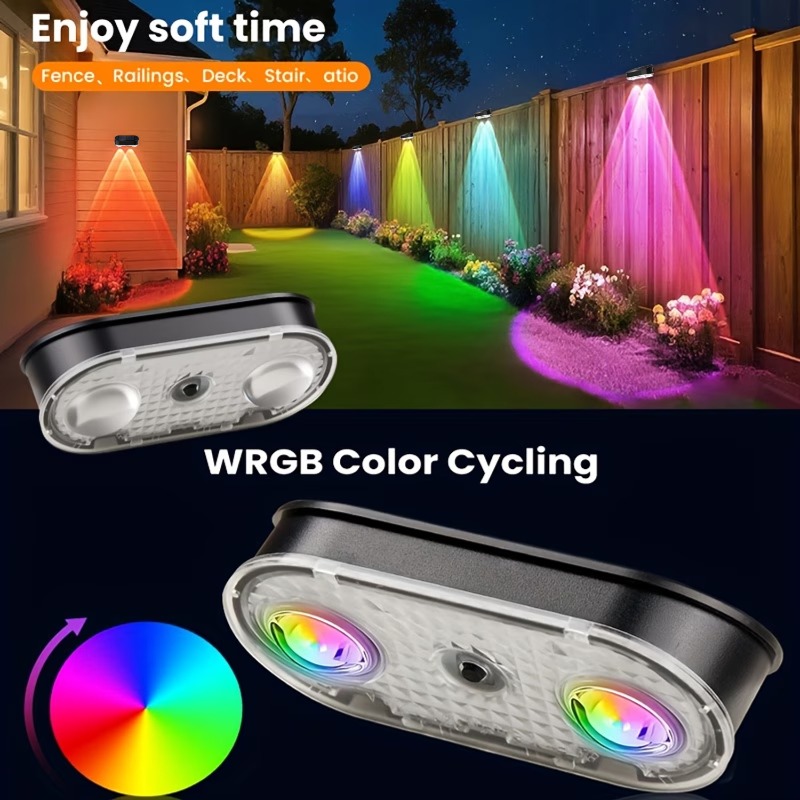 Lampe solaire RGB pour clôture - Outdoor Lighting Dusk To Dawn avis et prix