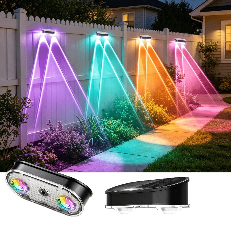 Lampe solaire RGB pour clôture - Outdoor Lighting Dusk To Dawn avis et prix