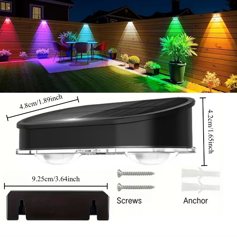 Lampe solaire RGB pour clôture - Outdoor Lighting Dusk To Dawn avis et prix