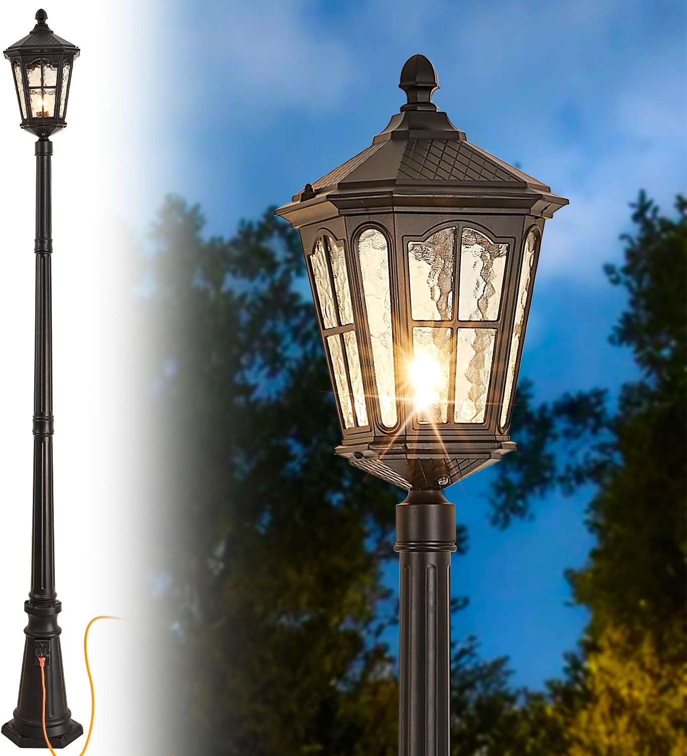 Lampe de poteau extérieure éta - Outdoor Lighting No Outlet avis et prix