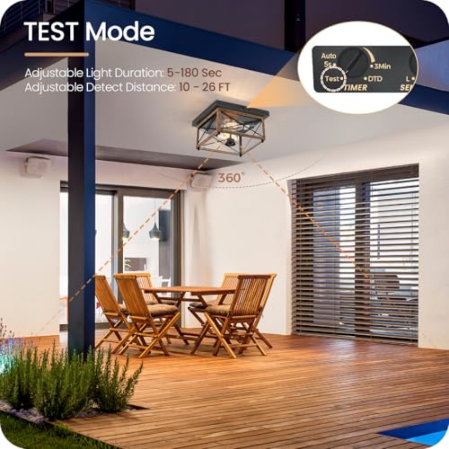 Plafonnier extérieur avec déte - Motion Sensor Outdoor avis et prix
