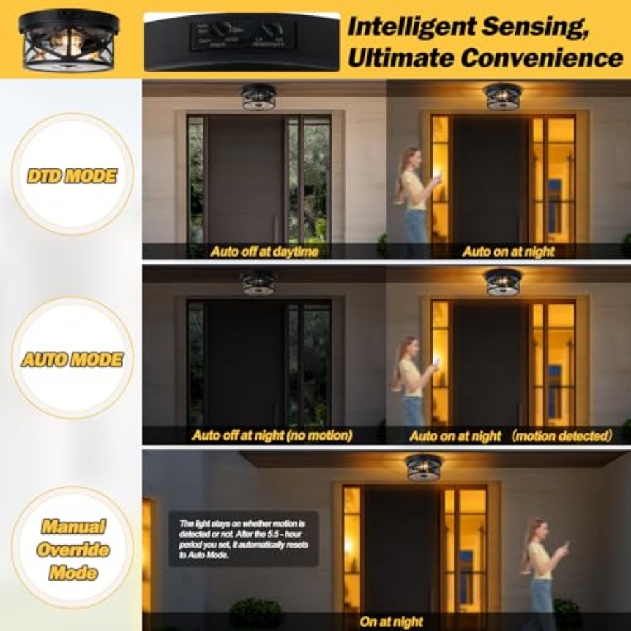 Plafonnier extérieur à détecte - Motion Sensor Outdoor avis et prix