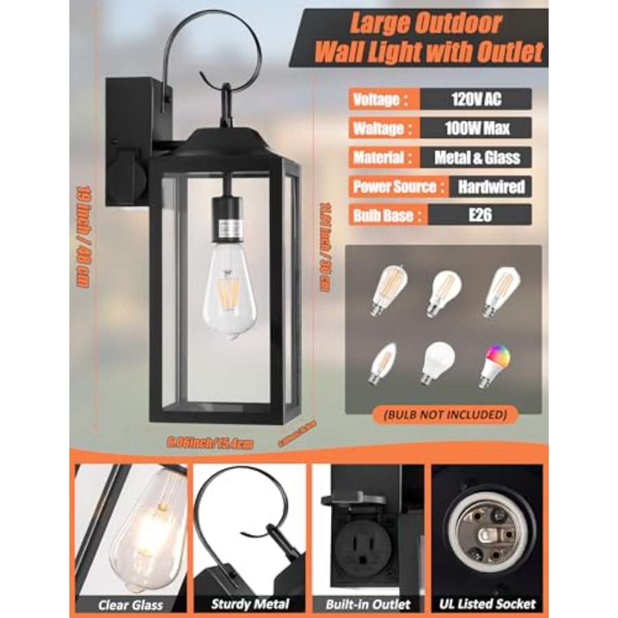 Luminaire extérieur de 19 pouc - Outdoor Lighting No Outlet avis et prix
